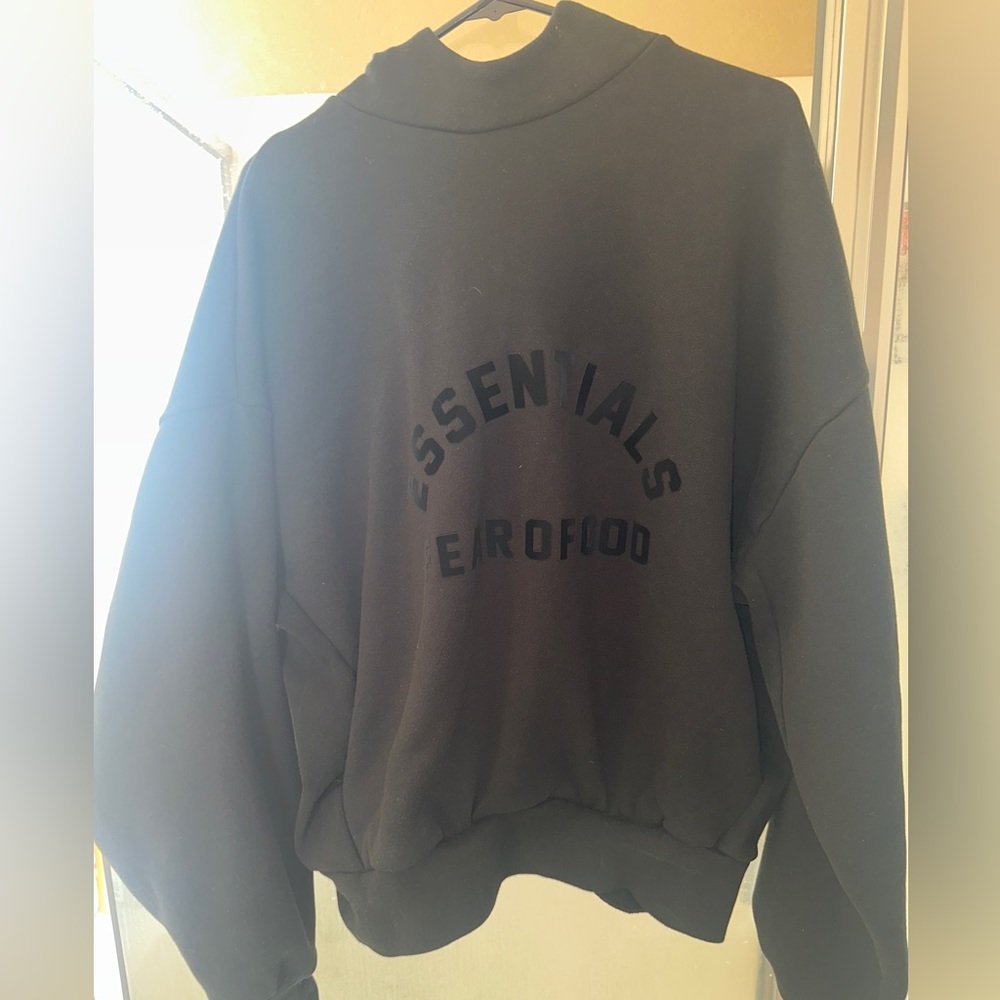 Essentials fear of god hoodie jet black (2023) brand new